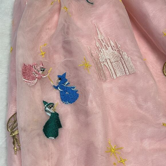 Hanna Andersson x Disney Sleeping Beauty Pink Embroidered Skirt Girls Size Small - Picture 5 of 8